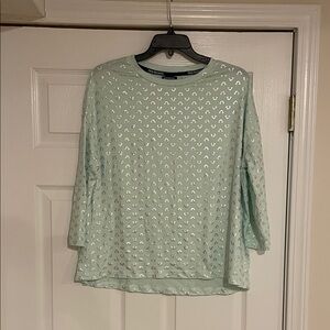True Religion Light Green Long Sleeve Top
